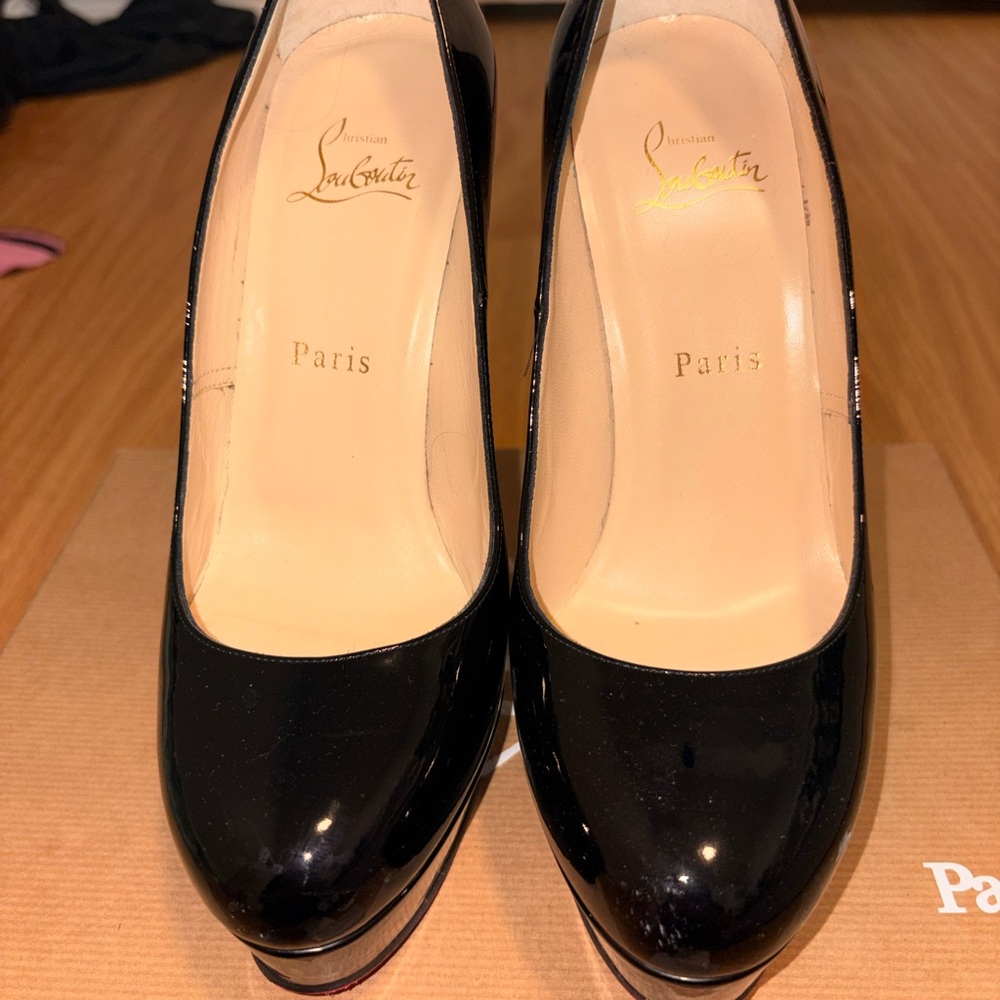 Christian Louboutin Black Patent Leather Heels